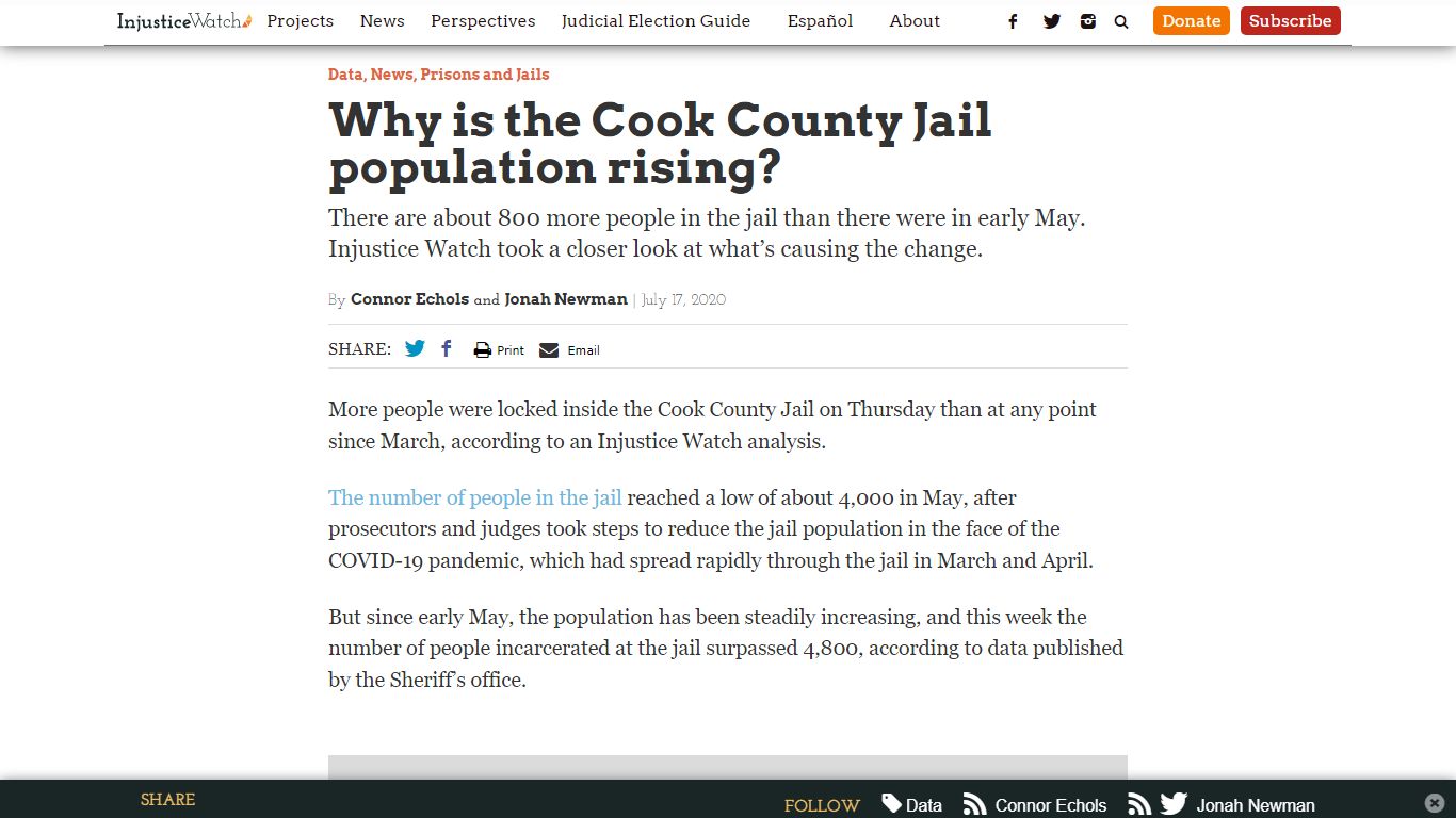 Why is the Cook County Jail population rising? - Injustice Watch